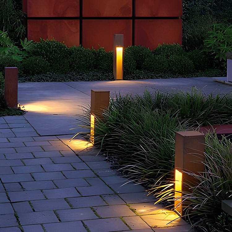 Outdoor Patio Corten Steel Lights 1