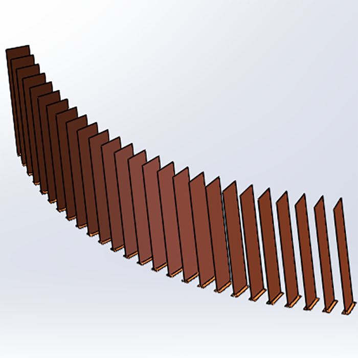 garden corten steel vertical slat fencing