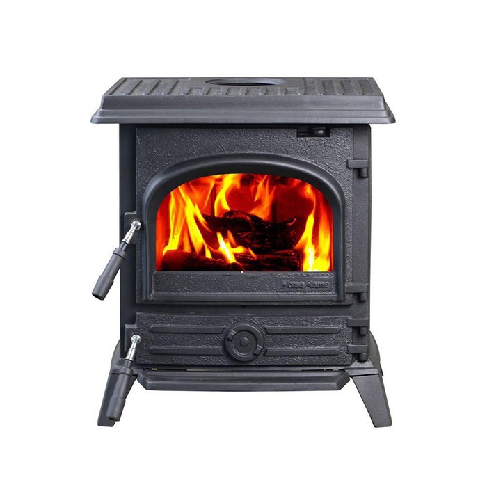 large cast iron wood burner