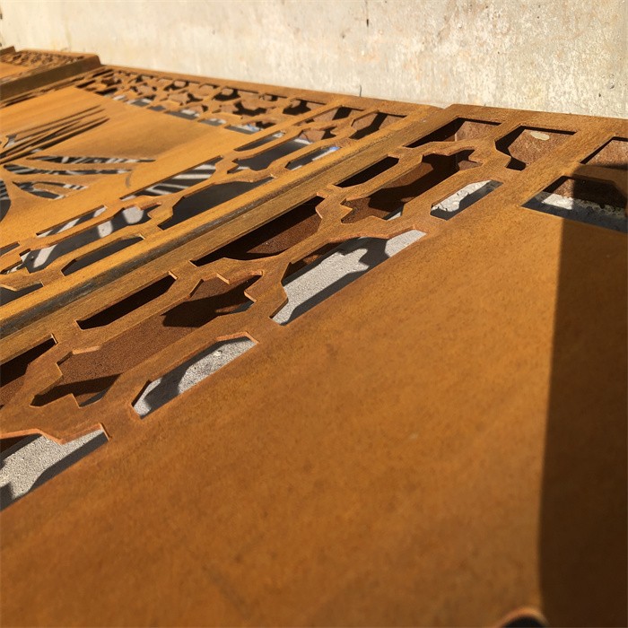 Decorative Outdoor Corten Steel Screen Fence