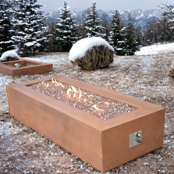 modern corten steel fire pits burner