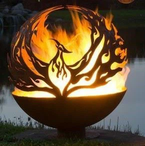 outdoor fire pit sphere