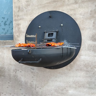 Fixed Hanging Barbecue Grill On The Wall