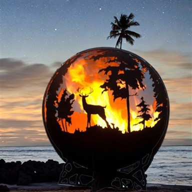 Winter Tree Fire Ball