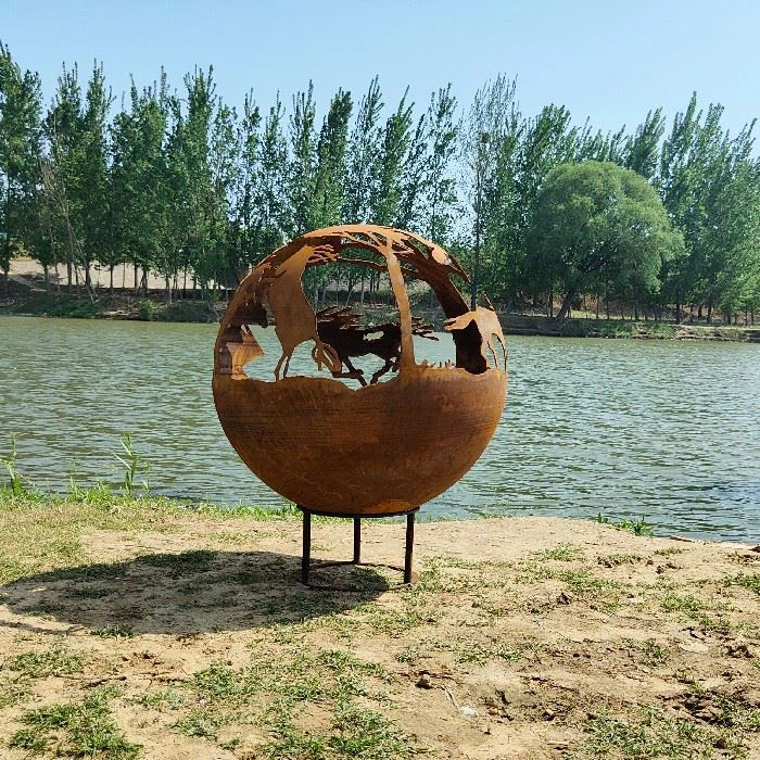 Steel Fire Pit Fireplace Logs