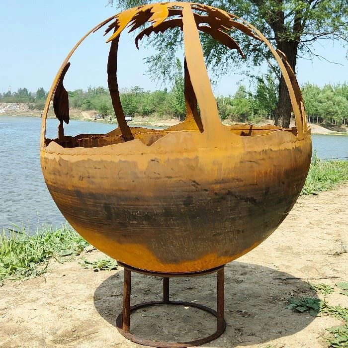 Steel Propane Fire Pit Ball