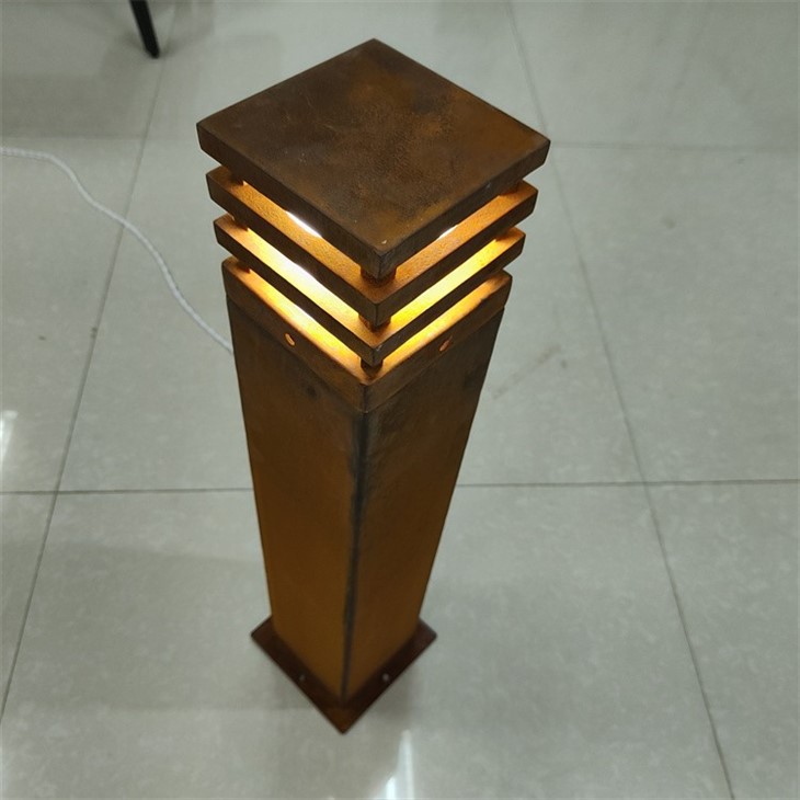 Corten Bollard Light