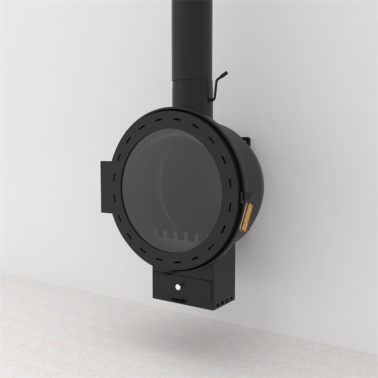 wall mounted wood fireplace